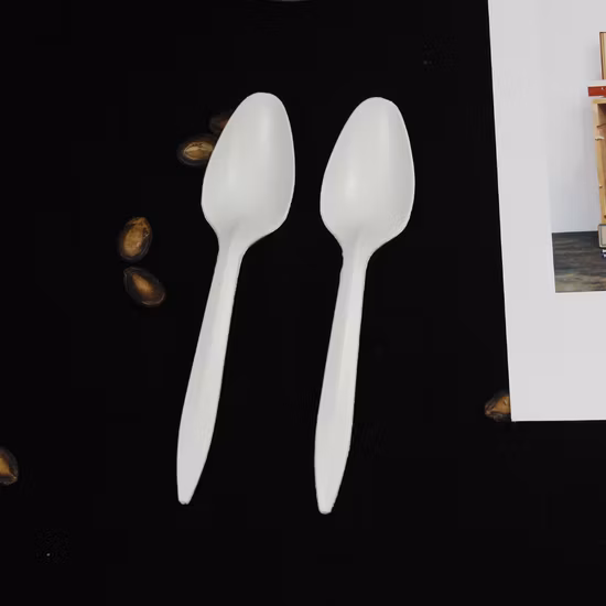 使い捨て可能な軽量プラスチック カトラリー PP 2g 165mm ティー スプーン