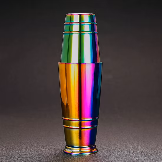 ステンレススチール カクテル 18/28 オンス 2 個セット ボストン シェーカー セット ヘビーベース付き